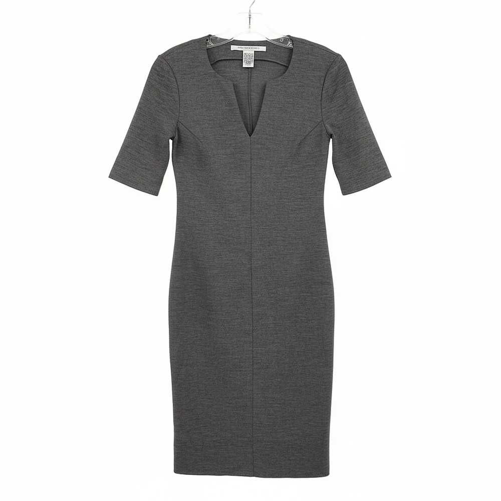 Diane Von Furstenberg Gray Wool Blend Midi Pencil Dress | Women’s Regular 2